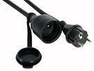 RUBBER EXTENSION CABLE - 5 m - BLACK - 3G2.5 - FRENCH SOCKET