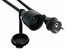 RUBBER EXTENSION CABLE - 10 m - BLACK - 3G2.5 - FRENCH SOCKET