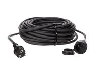 RUBBER EXTENSION CABLE WITH SHRINK TUBE - 3G2.5 - 25 m - FRENCH SOCKET