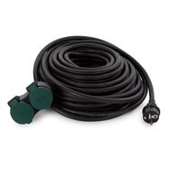OUTDOOR EXTENSION CORD WITH 2 OUTLETS - 10 m - BLACK - 3G2.5 - FRENCH SOCKET