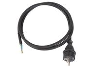 POWER CORD - RUBBER - 1.5 m - 3G1.5 - CEE 7/7 PLUG TO OPEN END