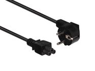 POWER CORD BLACK CEE 7/7 90° + C5 L=1.8 m H05VV-F 3G0.75 mm²