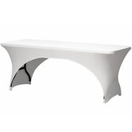 Rectangular table cover - arched - white