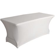 Rectangular table cover - stretch - white