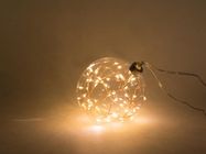 Glasslight LED - Transparent glassball - 12 cm -  40 warm white lamps - batteries not provided