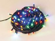 Glimmer Light LED - 12 m - 80 multicolor lamps - green wire - modulator - 24 V