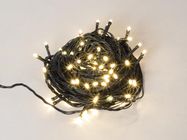 Glimmer Light LED - 12 m - 80 warm white lamps - green wire - modulator - 24 V