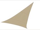 WATER-PERMEABLE SHADE SAIL - TRIANGLE - 3.6 x 3.6 x 3.6 m - COLOUR: CHAMPAGNE