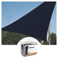 WATER-PERMEABLE SHADE SAIL - TRIANGLE - 3.6 x 3.6 x 3.6 m - COLOUR: CHARCOAL