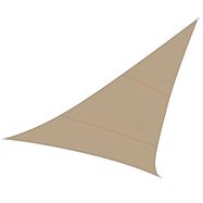 WATER-PERMEABLE SHADE SAIL - TRIANGLE - 5 x 5 x 5 m - COLOUR: CHAMPAGNE