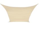 WATER-PERMEABLE SHADE SAIL - SQUARE - 3.6 x 3.6 m - COLOUR: CHAMPAGNE