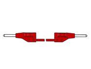 INJECTION-MOULDED MEASURING LEAD 2mm 50cm / RED (MVL 2/50)