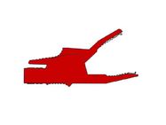 INSULATED CROCODILE CLIPS 4mm 34A, CONTACT PROTECTED / RED (AK2B 2540)