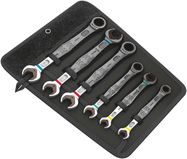 6000/6002 Joker 6 Set 1 Ratcheting combination / double open-end wrenches set, 1 x 10x159; 1 x 13x177; 1 x 17x224; 1 x 19x246; 1 x 10x13x167; 1 x 17x19x235, Wera