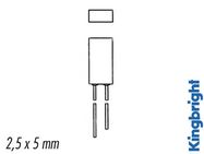 2.5 x 5mm RECTANGULAR LED LAMP RED DIFFUSED