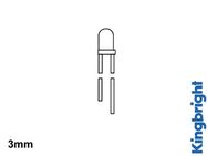 3mm standard LED lamp yellow diffused