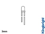 3mm STANDARD LED LAMP YELLOW DIFFUSED