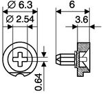 Trimmer Carbon 10 kOhm linear 0.1 W-164-41-612