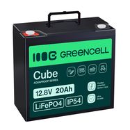Green Cell CUBE LiFePO4 20Ah 12.8V 256Wh Lithium Iron Phosphate Battery for Tractor, Lawnmower, Electric Vehicles