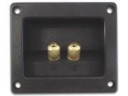 DOUBLE LOUDSPEAKER CONNECTION TERMINAL - SQUARE - GOLD