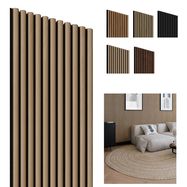 Perel Acoustic wallpanel Artisan-Black, 1250 x 300mm, 11 lamella 10 x 20mm, felt 8mm (4pcs)