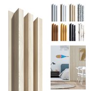Deco wallpanel Ash-Ash, 1250 x 172mm, 3 lamella 30 x 40mm, HDF 3.2mm (4pcs)