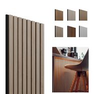 Acoustic wallpanel Sonoma oak-Black, 1250 x 300mm, 8 lamella 10 x 27mm, felt 8mm (4pcs)