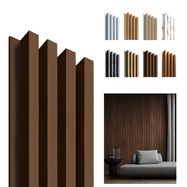 Deco wallpanel Walnut-Walnut, 1250 x 159mm, 4 lamella 20 x 30mm, HDF 3.2mm (4pcs)