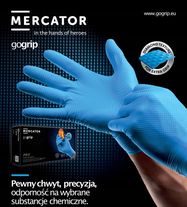 Nitrile gloves GoGrip blue size XXL, 50 pcs, MERCATOR