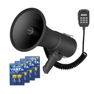 Set (MP66S+ LR14*4) with powerful 50 W megaphone with siren and 8 x 1.5V alkaline C batteries