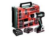 BS 18 L cordless drill-screwdriver set, 18V 2 x 2Ah Li-power, charger SC 30, plastic carry case, mobile workshop