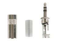 REAN - 3.5ámm 3-POLE PLUG, METAL HOUSING WITH CRIMP STRAIN RELIEF