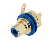 REAN - PHONO RECEPTACLE (RCA) - GOLD PLATED CONTACTS - BLUE