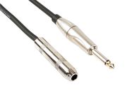 JACK CABLE - JACK 6.35 mm MALE to JACK 6.35 mm FEMALE - MONO - 5 m