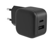 Quick USB charger with GaN Fast Technology - 2 outputs - USB-A & USB-C - 30W