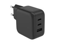 Quick USB charger with GaN Fast Technology - 3 outputs - USB-A & 2 x USB-C - 67W