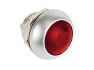 MINI ROUND METAL PUSH BUTTON WITH RED BUTTON 1P SPST OFF-(ON)