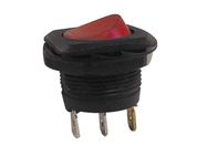 POWER ROCKER SWITCH 5A-250V SPST ON-OFF - WITH RED NEON LIGHT