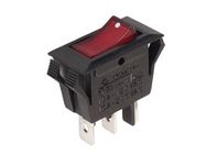 POWER ROCKER SWITCH 10A-250V SPST ON-OFF - WITH RED NEON LIGHT