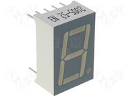 Display: LED; 7-segment; 14.22mm; 0.56"; No.char: 1; green; anode KINGBRIGHT ELECTRONIC