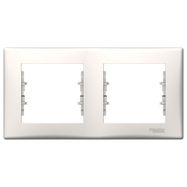 Sedna - horizontal 2-gang frame - cream