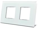 double glass cover plate for Niko®, pure white glossy
