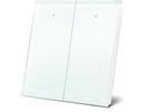 glass control module with 2 touch keys, white