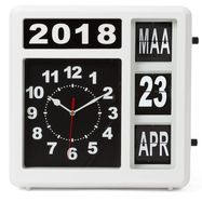 WALL FLIP CLOCK WITH CALENDAR - 31 x 31 cm - DUTCH VERSION