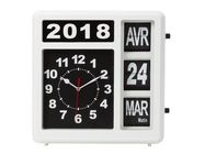 WALL FLIP CLOCK WITH CALENDAR - 31 x 31 cm - FRENCH VERSION