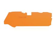 End and intermediate plate 1 mm thick for 3-conductor terminal blocks, orange