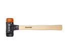 Wiha Soft-faced hammer Safety medium soft/hard with hickory wooden handle, round hammer face (26612) 40 mm