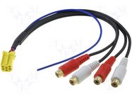 ISO mini plug,RCA socket x4; PIN: 6 4CARMEDIA
