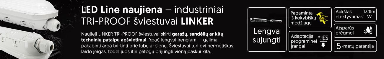 led line linker šviestuvas