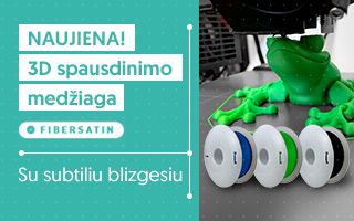 FiberSatin Nauja matinė 3D spausdinimo medžiaga su subtiliu blizgesiu